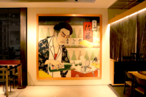・ヒカリエ壁画 ぬる燗佐藤ヒカリエの壁画 日本絵画と現代アートが融合 世界的なアーティストである"YU SUDA"制作　